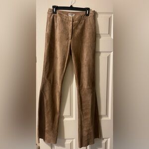 Vintage Suede Leather Pants Size 8 Georgiou Y2K Flair Pant